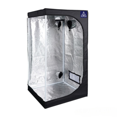 Treez Tools Grow Zelt Schwarz (S) – Lichtdichtes und belüftetes Anbauzelt mit reflektierendem Mylar für Indoor-Gärtner.