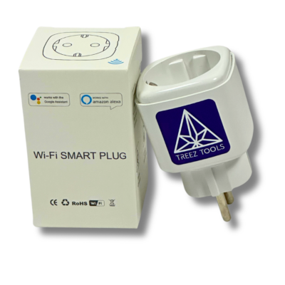 Treez Tools Smart Plug – WLAN-Steckdose mit App-Steuerung und Energieüberwachung, unterstützt bis zu 3520W Haushaltsgeräte.