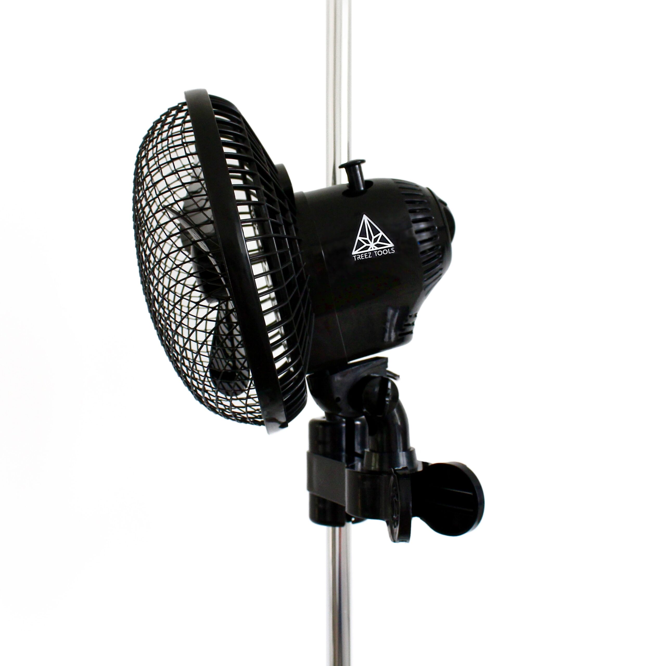 Treez Tools Ventilator 15cm Schwarz – Oszillierender Clip-On Ventilator mit 2 Geschwindigkeitsstufen für optimale Luftzirkulation im Anbauzelt.