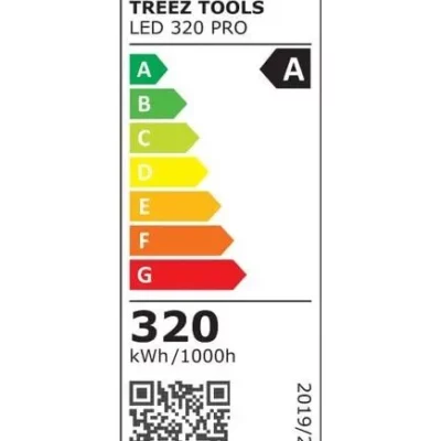 Treez Tools Grow Light LED 320 PRO – Energieeffiziente LED Grow Lampe mit hoher Energieklassifizierung für umweltbewusste Grower